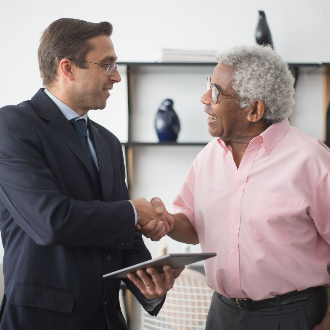 Consultant helping